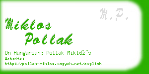 miklos pollak business card